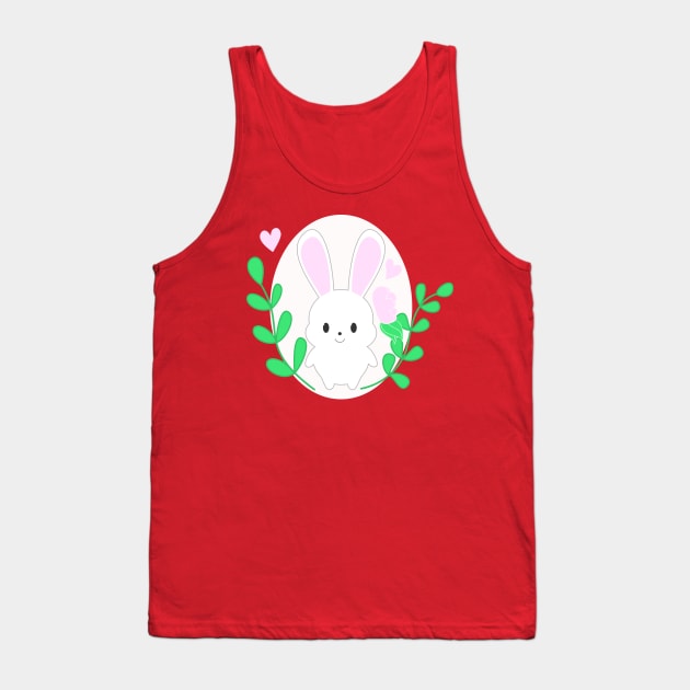 white bunny Tank Top by kourai